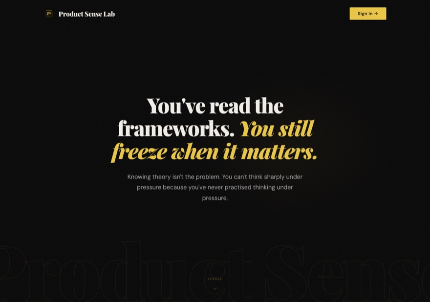 Product Sense Lab — practice PM interviews